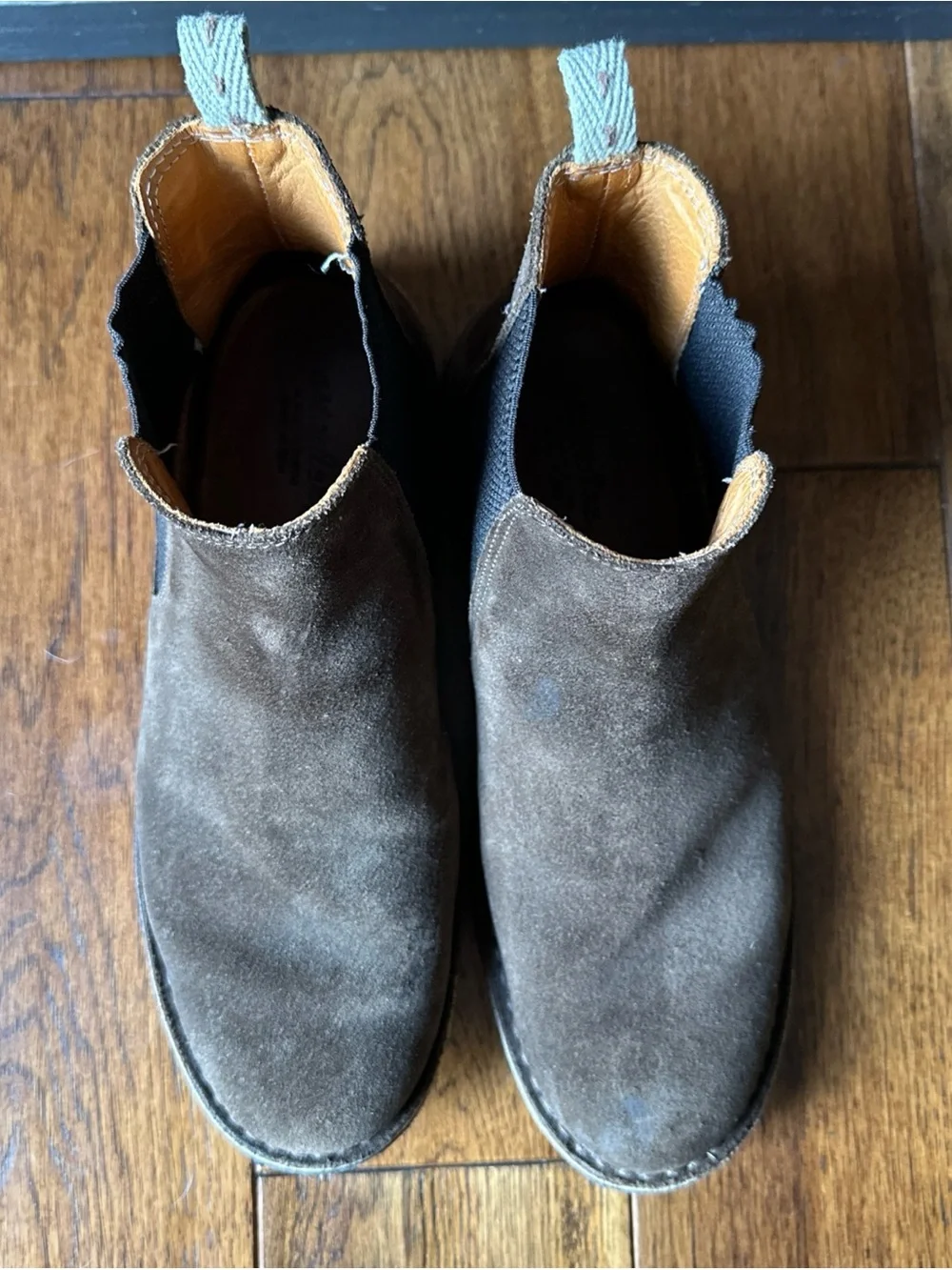 Astorflex Bitflex Chestnut Brown Suede Chelsea Boots 42 Italy Rubber Sole 9